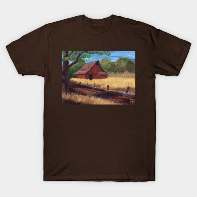 Red Country Barn T-Shirt by Matt Starr Fine Art